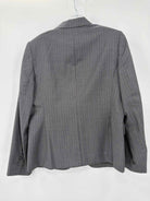 Pre-Owned Brooks Brothers Grey Size 8 Stripe Blazer | True Fashionistas.