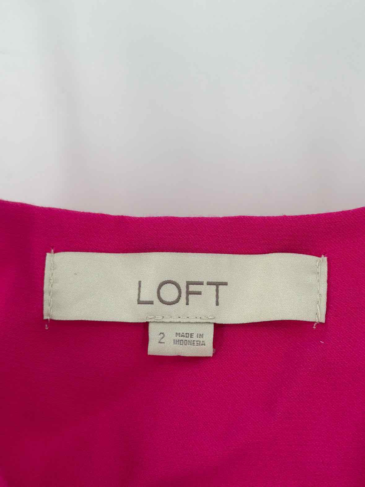 Pre-Owned Loft Pink Size 2 Long Sleeveless Dress | True Fashionistas.