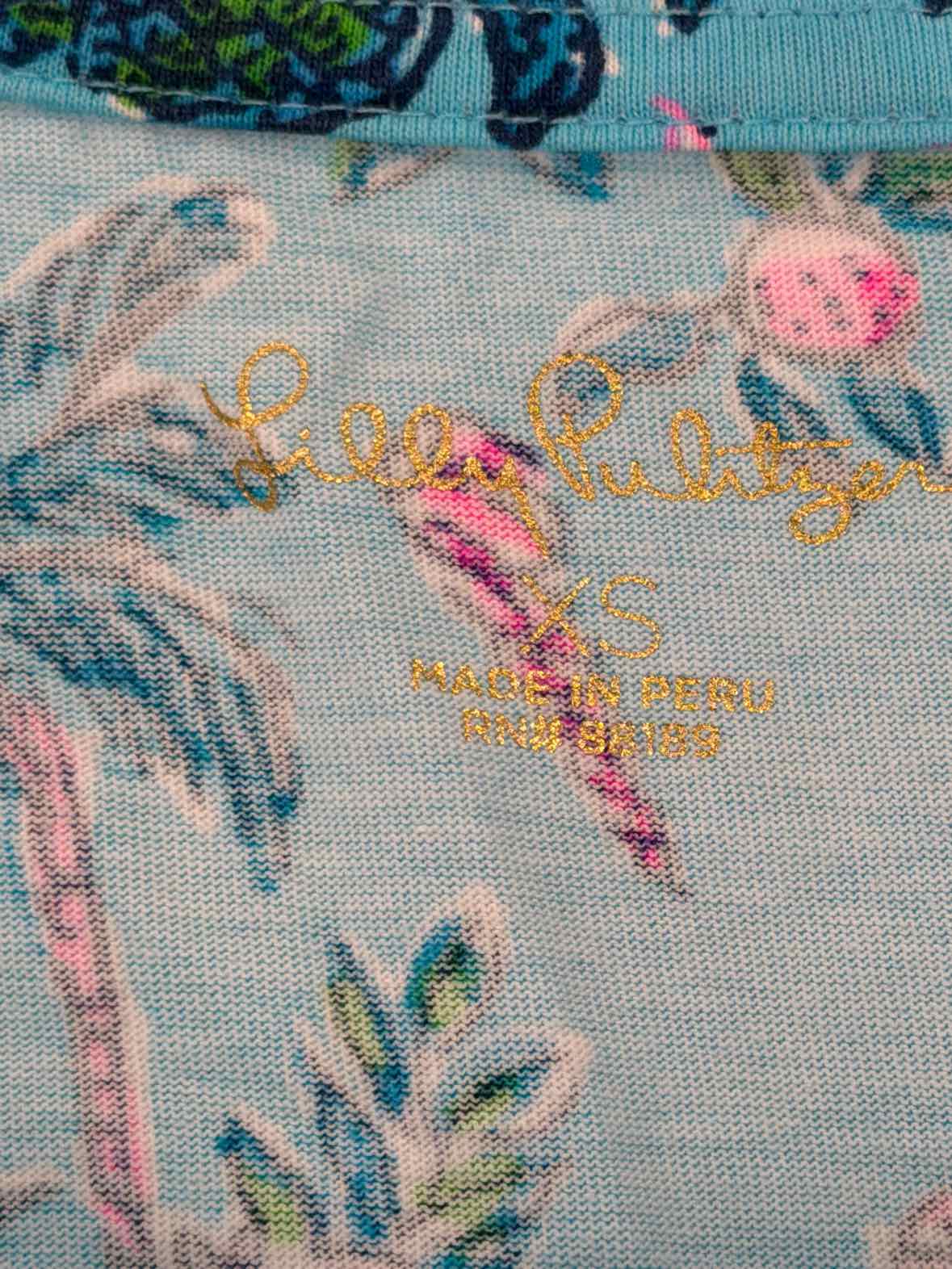 Pre-Owned Lilly Pulitzer Blue Size XS Short Short Sleeve Dress | True Fashionistas.