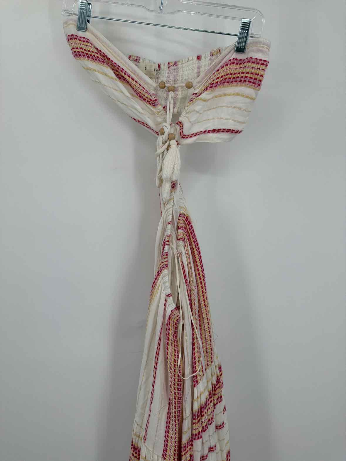 Pre-Owned L Space White Size Large Long Strapless Dress | True Fashionistas.