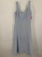 Pre-Owned Christian Lacroix Blue Size Medium Midi Sleeveless Dress | True Fashionistas.