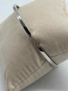 Coach Silver Thin Bangle Bracelet | True Fashionistas.