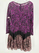 Pre-Owned Zac Posen Purple Size 10 Lace Short Long Sleeve Dress | True Fashionistas.
