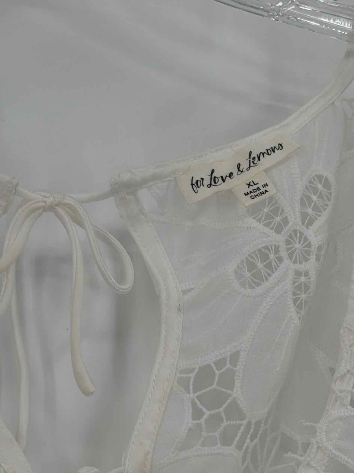 Pre-Owned For Love & Lemons White Size XL Blouse | True Fashionistas.