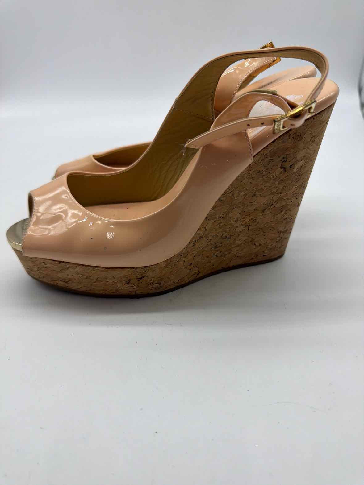 Pre-Owned Jimmy Choo Pink Size 35.5 Wedge Heels | True Fashionistas.