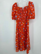 Pre-Owned Ann Taylor Orange Size 2 Long Short Sleeve Dress | True Fashionistas.