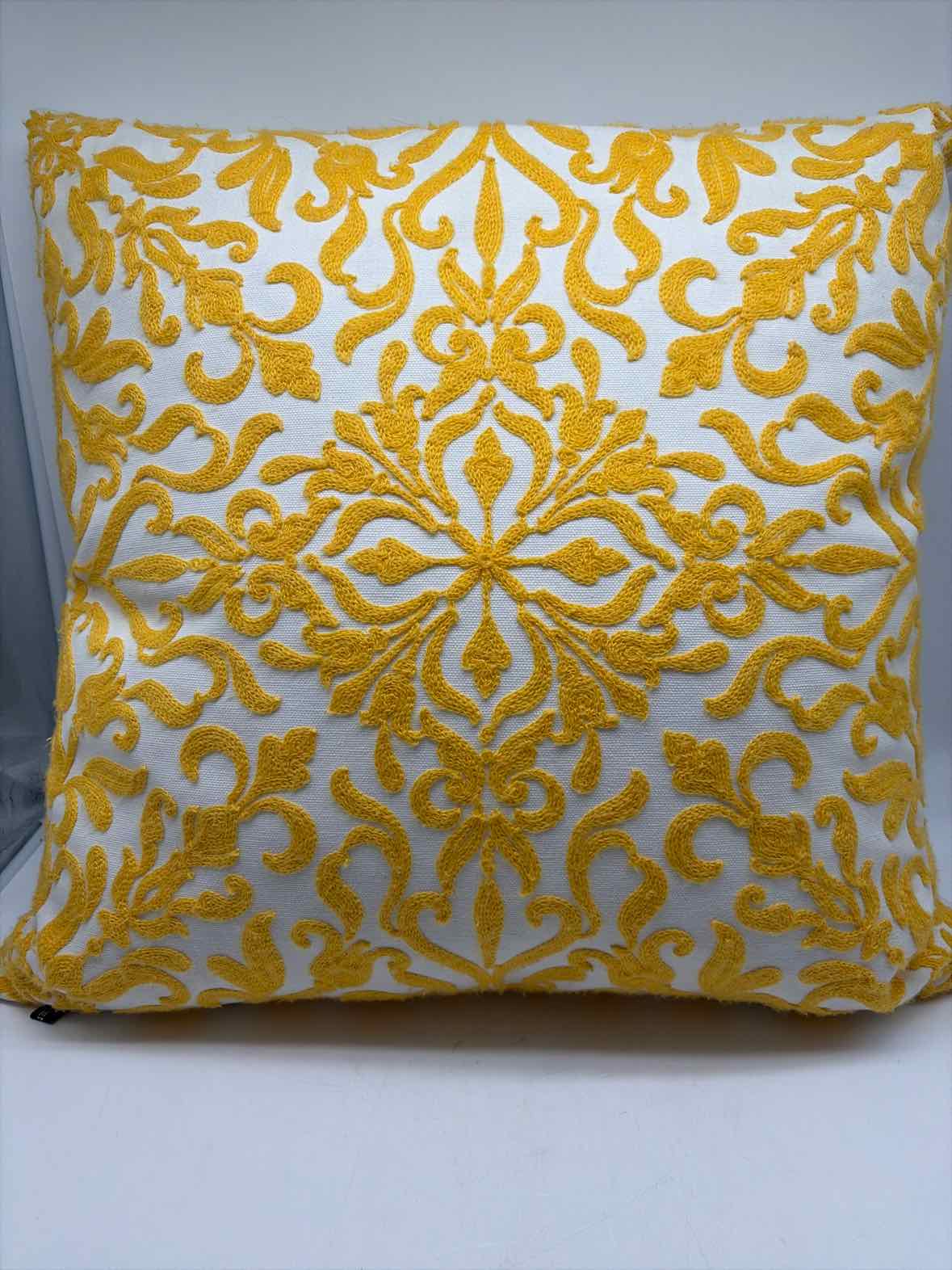 Home Accents Yellow And White Pillow | True Fashionistas.