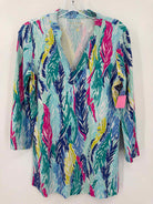 Pre-Owned Lilly Pulitzer Blue Size Small Tunic Blouse | True Fashionistas.
