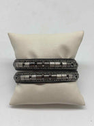 Stella & Dot Black and Silver Studded Wrap Bracelet | True Fashionistas.