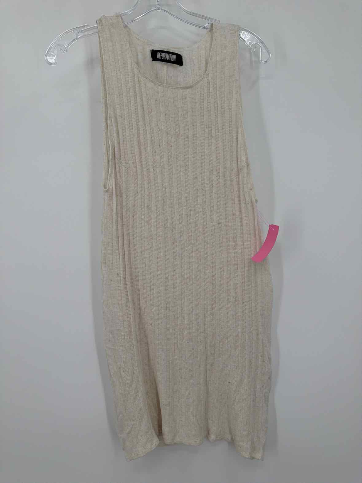Pre-Owned Reformation Ivory Size Medium Short Sleeveless Dress | True Fashionistas.