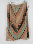 Pre-Owned Naeem Khah Tan Size 10 Beaded Pencil Skirt | True Fashionistas.