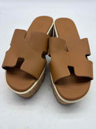 Pre-Owned Hermes Tan Size 6 Eze 30 Sandal Sandals | True Fashionistas.