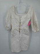 Pre-Owned Jonathan Simkhai White Size 2 Denim Long Sleeve Romper | True Fashionistas.