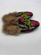 Pre-Owned Gucci Black Size 9 Princetown Floral Mule Flats | True Fashionistas.