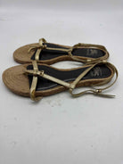 Pre-Owned Burberry Gold Size 10 Espadrille Sandals | True Fashionistas.