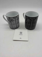 Hermes Set Of 2  Black & White  PorcelainCoffee Cups | True Fashionistas.