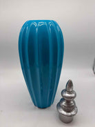 Pre-Owned Turquoise Ceramic Lidded Urn | True Fashionistas.