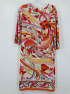 Pre-Owned London Times Orange Size 4 Short Long Sleeve Dress | True Fashionistas.