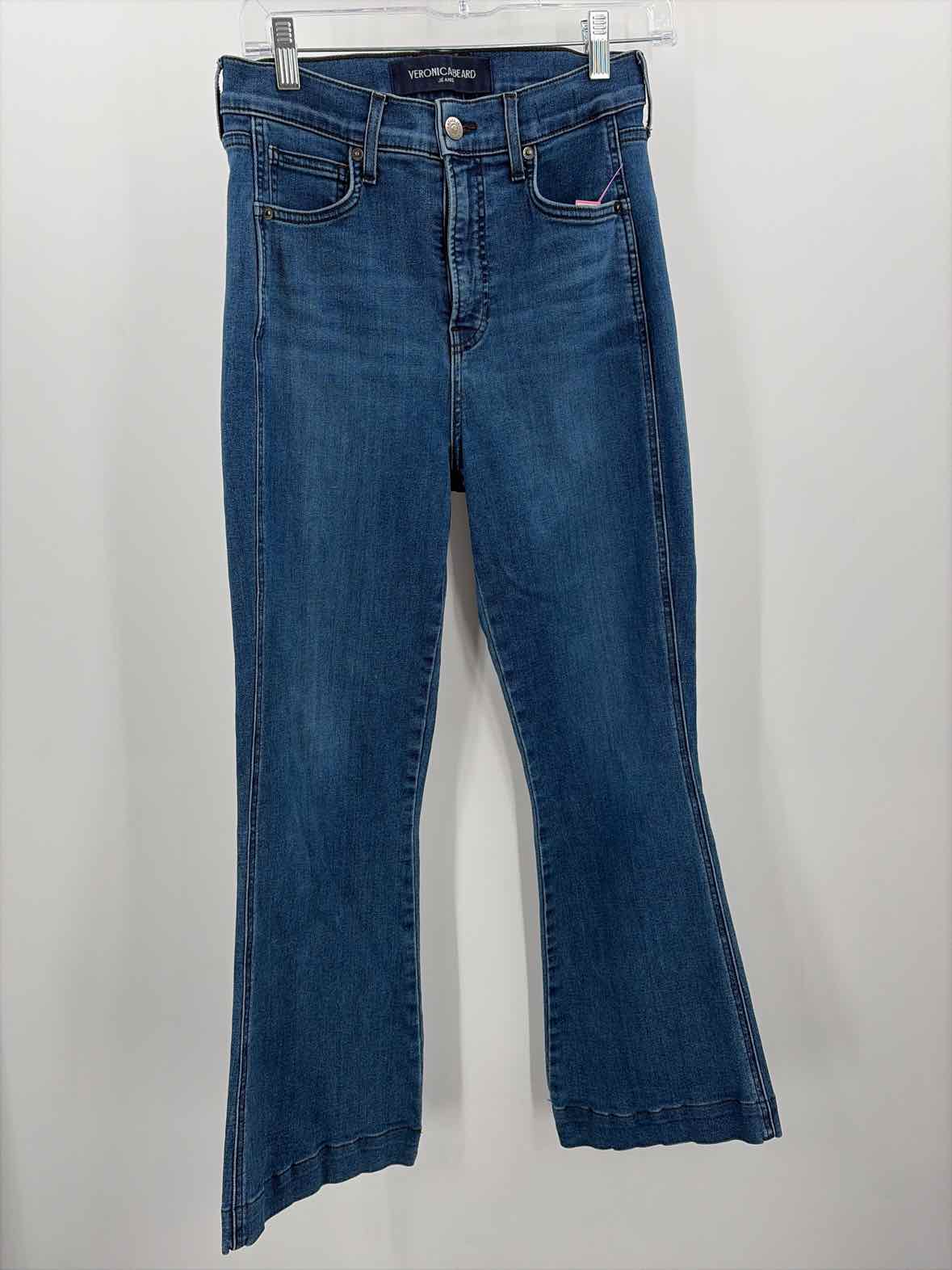 Pre-Owned Veronica Beard Blue Size 28 High Rise Ankle Flare Jeans | True Fashionistas.