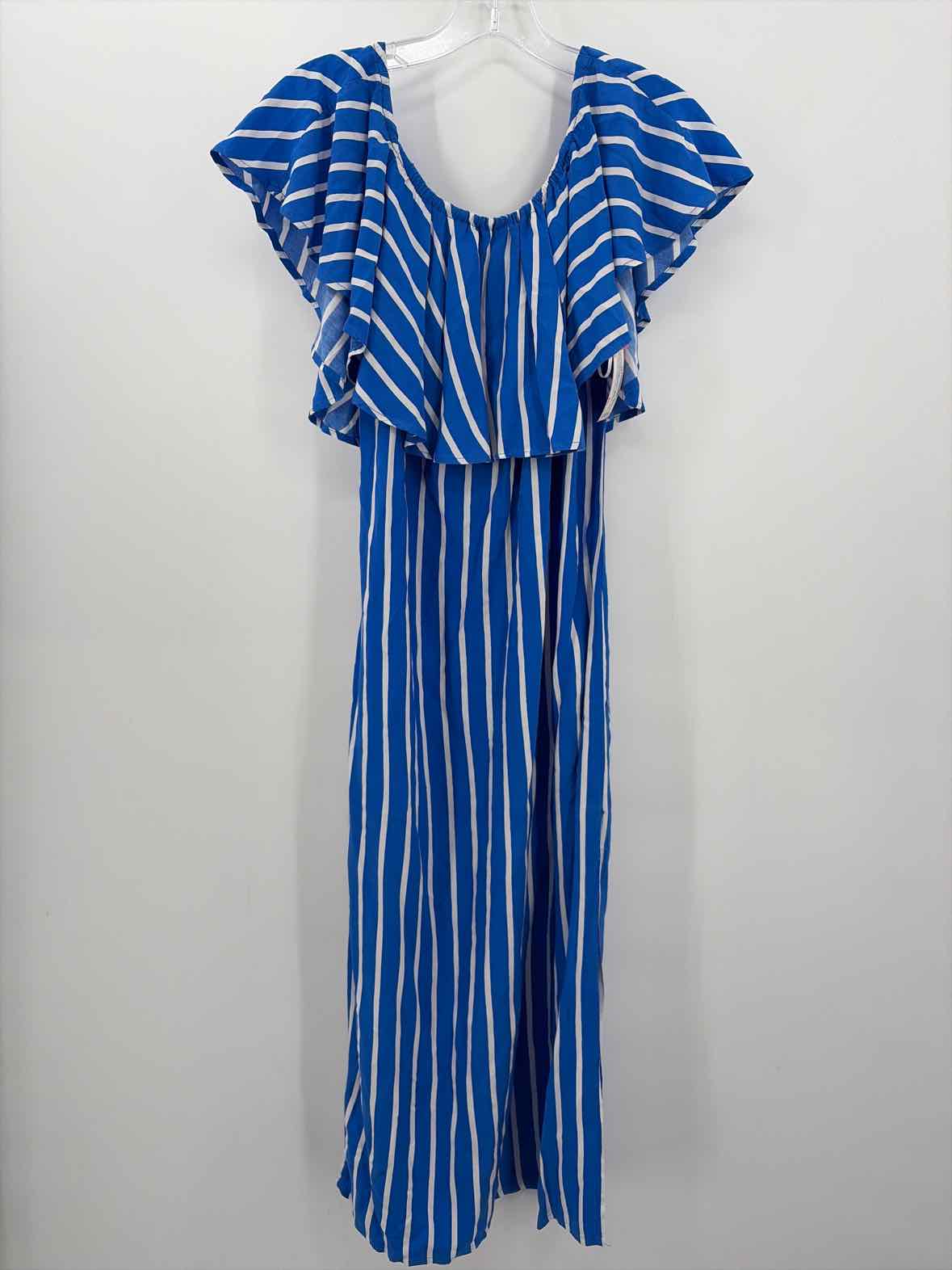White Ginger Blue Size 1 Midi Sleeveless Dress | True Fashionistas.