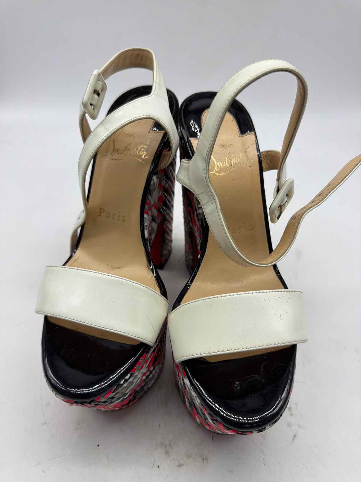 Pre-Owned Christian Louboutin White Size 36.5 Platform Heels | True Fashionistas.