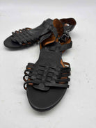 Pre-Owned Givenchy Black Size 8 Leather Caged Sandals | True Fashionistas.