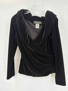 Pre-Owned Jones NY Black Size 12 Velvet Blouse | True Fashionistas.