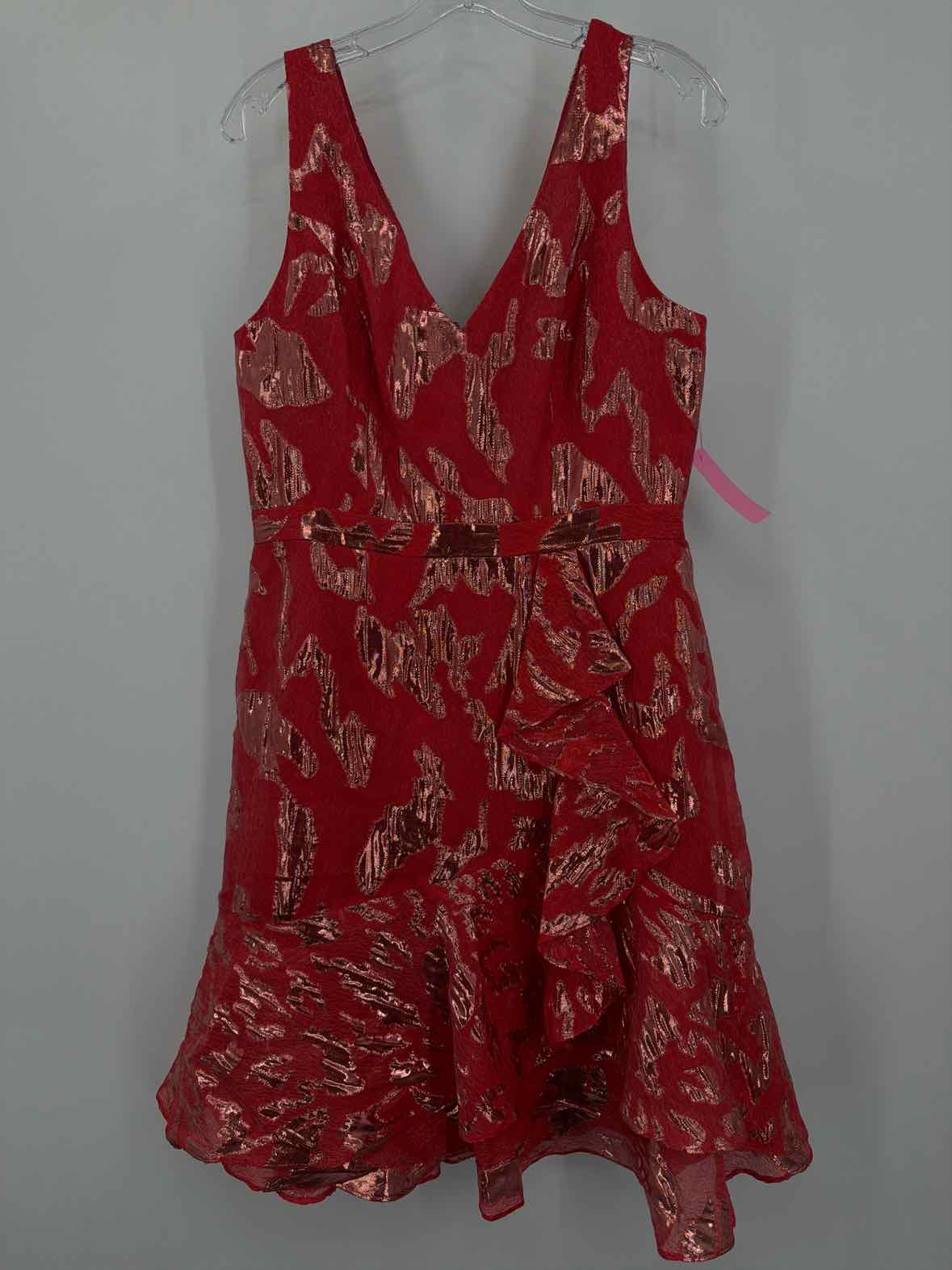 Pre-Owned Marchesa Notte Red Size 10 Cocktail Short Evening Gown | True Fashionistas.