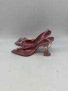 Pre-Owned Amina Muaddi Pink Size 37 Slingback Heels | True Fashionistas.