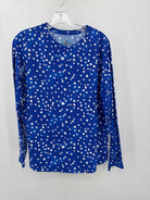 Ibkul Blue Size Large Polka Dot Athletic Long Sleeve | True Fashionistas.
