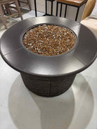 Espresso Firepit With Amber Fire Glass | True Fashionistas.