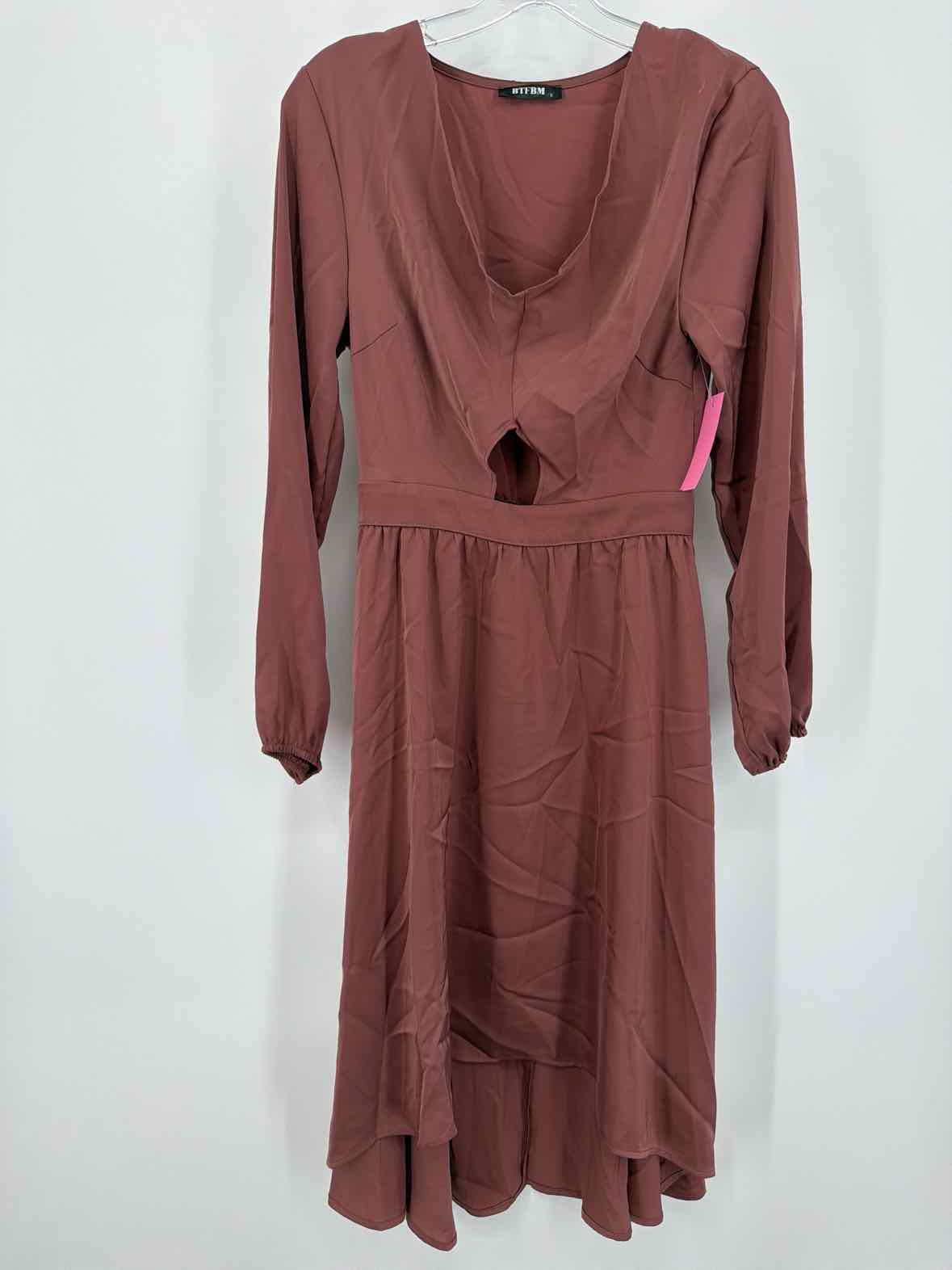 Pre-Owned BTFBM Tan Size Small Long Long Sleeve Dress | True Fashionistas.