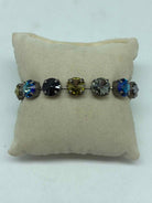Sabika Blue and Green Rock Candy Clasp Bracelet | True Fashionistas.