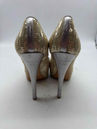 Pre-Owned Louis Vuitton Gold Size 35.5 Sequin Stiletto Heels | True Fashionistas.