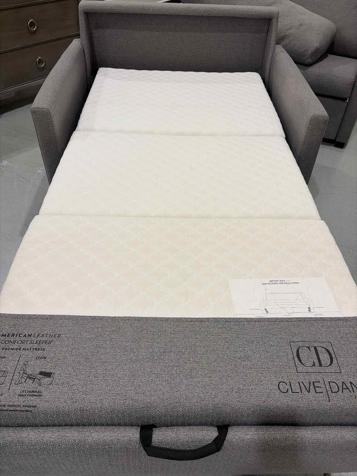Clive Daniel Gray Fabric Living Room Twin  Sleeper | True Fashionistas.