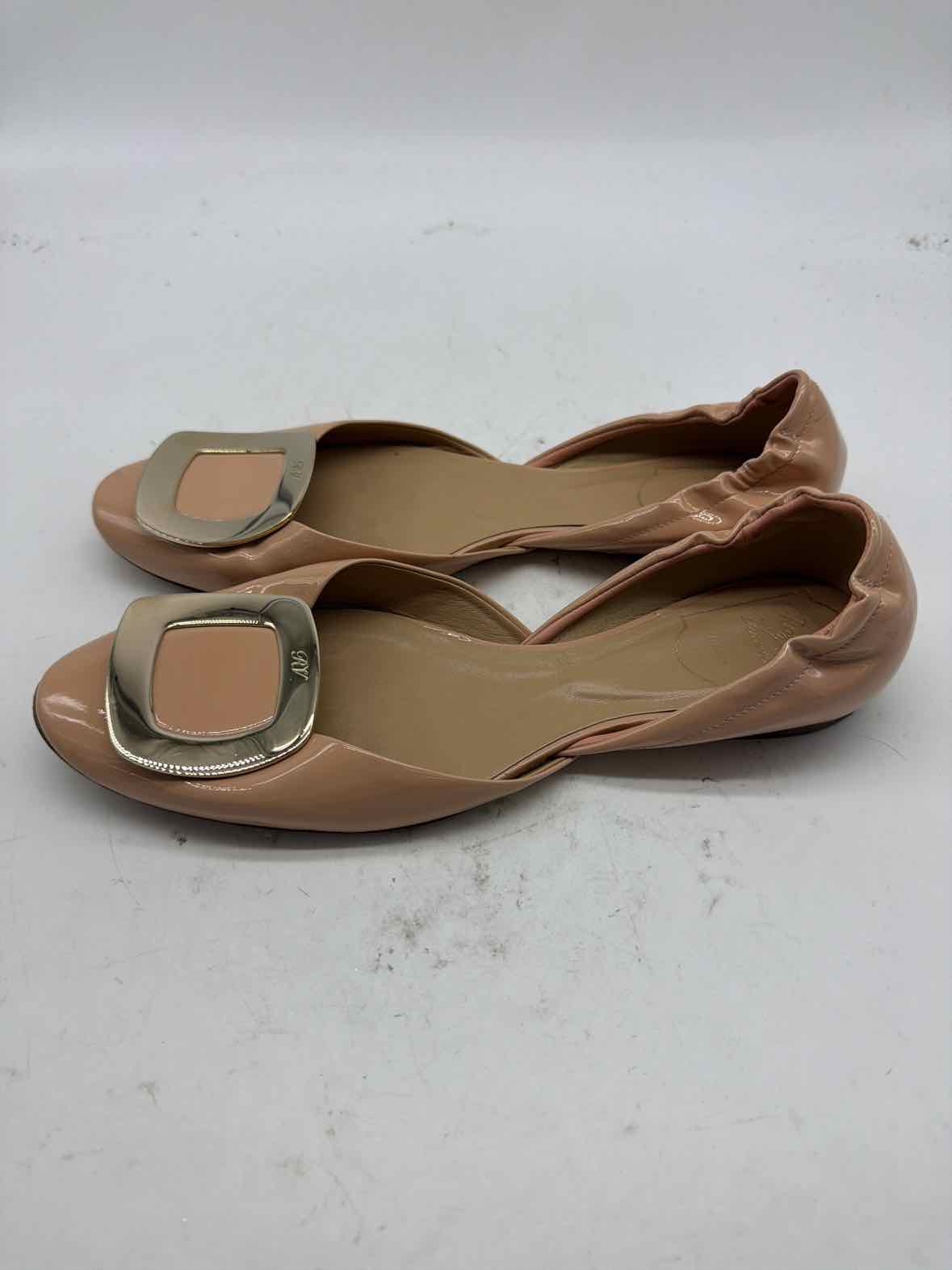Pre-Owned Roger Vivier Pink Size 8 Patent Leather D'orsay Flats | True Fashionistas.