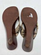 Pre-Owned Tory Burch Tan Size 8.5 Wedge Heels | True Fashionistas.