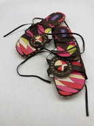 Pre-Owned Emilio Pucci Brown Size 39 Strappy Sandals | True Fashionistas.