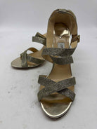 Pre-Owned Jimmy Choo Gold Size 11 Strappy Heels | True Fashionistas.