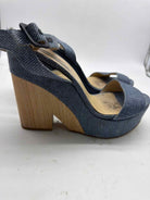 Pre-Owned Jimmy Choo Blue Size 41 Wedge Heels | True Fashionistas.