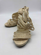 Pre-Owned Chanel Ivory Size 38 Strappy Heels | True Fashionistas.
