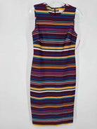 Pre-Owned Calvin Klein Purple Size 4 Stripe Short Sleeveless Dress | True Fashionistas.