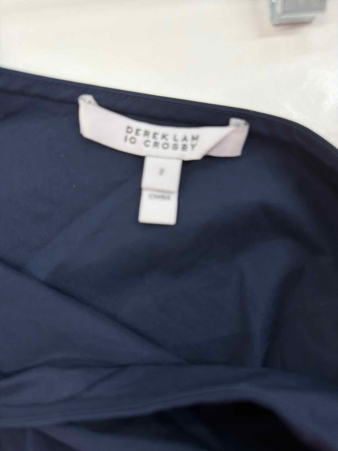Pre-Owned Derek Lam Navy Size 2 One Shoulder Short Sleeveless Dress | True Fashionistas.