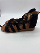 Pre-Owned Crown Vintage Black Size 8.5 Caged Sandals | True Fashionistas.