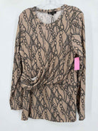 Pre-Owned DG2 Tan Size XL Blouse | True Fashionistas.