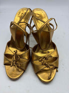 Pre-Owned Gucci Gold Size 6 Strappy Heels | True Fashionistas.