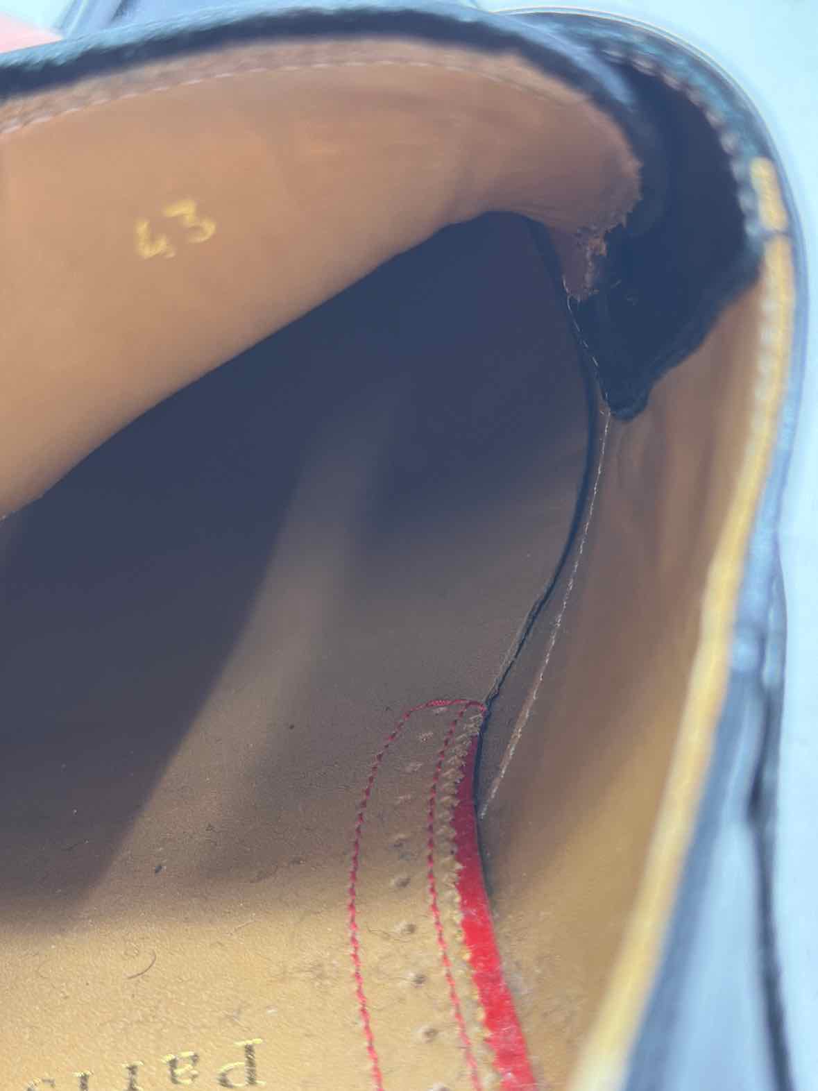 Pre-Owned Christian Louboutin Black 43 Loafer Men's Slip On | True Fashionistas.