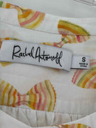 Rachel Antonoff White Size Small Bow Tie Pasta Print Short Long Sleeve Dress | True Fashionistas.