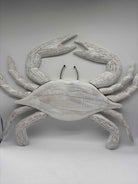 Whitewash Wood Crab Art Work | True Fashionistas.