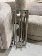 Silver Metal Living Room Drink Table | True Fashionistas.